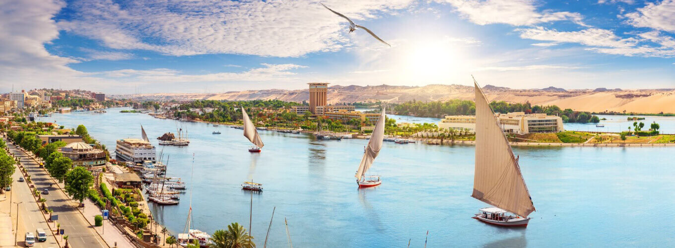 A-very-wonderful-view-in-Aswan-on-the-Nile Where to Start Egypt Tour